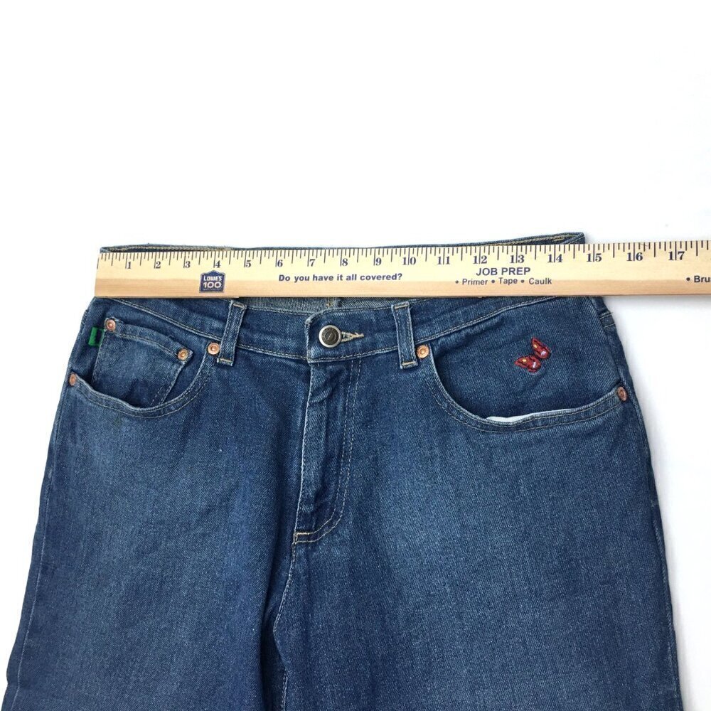 Vintage Todd Oldham TO2 Women's Jeans Wide Leg Embroidered Hippie size 28x33 - Picture 5 of 10
